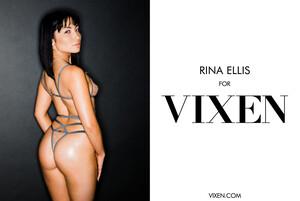 Close-up photo of Rina Ellis in a seductive vixen costume.